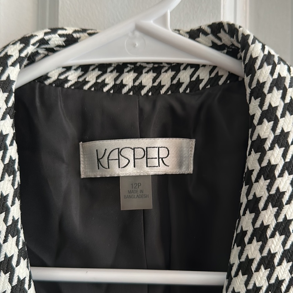Houndstooth Pattern Blazer - image 4